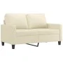 Dreiteilige Sofagarnitur aus cremefarbenem Kunstleder mit Kissen von , Sofas - Ref: Foro24-3201399, Preis: 611,21 €, Rabatt: %