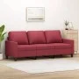 Wine red synthetic leather 3-seater sofa 180 cm by , Sofas - Ref: Foro24-359145, Price: 255,87 €, Discount: %