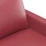 Wine red synthetic leather 3-seater sofa 180 cm by , Sofas - Ref: Foro24-359145, Price: 255,87 €, Discount: %