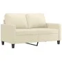 Cream synthetic leather 3-piece sofa set with cushions by , Sofas - Ref: Foro24-3201414, Price: 471,38 €, Discount: %