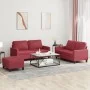 Red synthetic leather 3-piece sofa set with cushions by , Sofas - Ref: Foro24-3201416, Price: 460,07 €, Discount: %