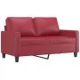 Red synthetic leather 3-piece sofa set with cushions by , Sofas - Ref: Foro24-3201416, Price: 460,07 €, Discount: %