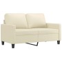 Cream synthetic leather 2-piece sofa set with cushions by , Sofas - Ref: Foro24-3201409, Price: 430,40 €, Discount: %