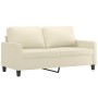 Cream synthetic leather 2-piece sofa set with cushions by , Sofas - Ref: Foro24-3201409, Price: 430,40 €, Discount: %