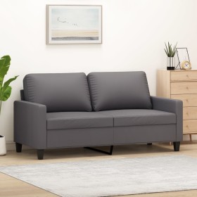 Graues 2-Sitzer-Sofa aus Kunstleder, 140 cm von , Sofas - Ref: Foro24-359139, Preis: 211,94 €, Rabatt: %