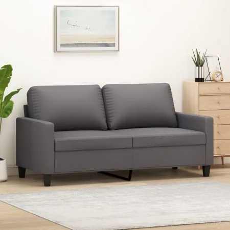 Gray synthetic leather 2-seater sofa 140 cm by , Sofas - Ref: Foro24-359139, Price: 208,00 €, Discount: %