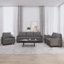 3-teilige Sofagarnitur aus grauem Kunstleder mit Kissen von , Sofas - Ref: Foro24-3201400, Preis: 588,50 €, Rabatt: %