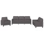 Gray synthetic leather 3-piece sofa set with cushions by , Sofas - Ref: Foro24-3201400, Price: 597,79 €, Discount: %