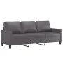 3-teilige Sofagarnitur aus grauem Kunstleder mit Kissen von , Sofas - Ref: Foro24-3201400, Preis: 588,50 €, Rabatt: %