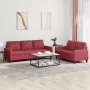 Sofagarnitur mit Kissen 2-teilig aus rotem Kunstleder von , Sofas - Ref: Foro24-3201421, Preis: 467,82 €, Rabatt: %