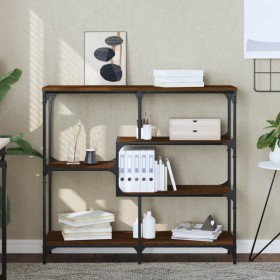 Oak brown engineered wood console table 103x32x95 cm by , Side tables - Ref: Foro24-833954, Price: 70,12 €, Discount: %