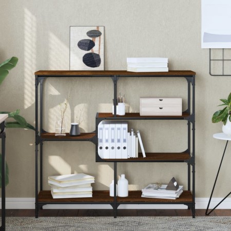Oak brown engineered wood console table 103x32x95 cm by , Side tables - Ref: Foro24-833954, Price: 70,12 €, Discount: %
