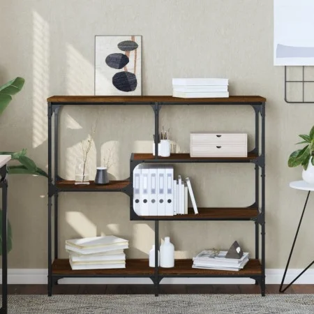 Oak brown engineered wood console table 103x32x95 cm by , Side tables - Ref: Foro24-833954, Price: 69,22 €, Discount: %