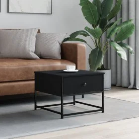 Black engineered wood coffee table 51x51x40 cm by , Coffee table - Ref: Foro24-833975, Price: 39,77 €, Discount: %