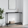 Black engineered wood console table 100x22.5x75 cm by , Side tables - Ref: Foro24-834015, Price: 54,69 €, Discount: %