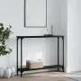 Black engineered wood console table 100x22.5x75 cm by , Side tables - Ref: Foro24-834015, Price: 53,71 €, Discount: %