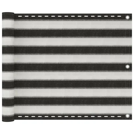 HDPE-Balkonmarkise 75x400 cm Anthrazitgrau und Weiß von vidaXL, Sonnenschirme - Ref: Foro24-42316, Preis: 14,64 €, Rabatt: %