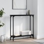 Black engineered wood console table 75x22.5x75 cm by , Side tables - Ref: Foro24-834020, Price: 36,28 €, Discount: %