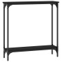 Black engineered wood console table 75x22.5x75 cm by , Side tables - Ref: Foro24-834020, Price: 36,28 €, Discount: %