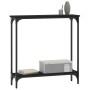 Black engineered wood console table 75x22.5x75 cm by , Side tables - Ref: Foro24-834020, Price: 36,28 €, Discount: %
