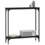 Mesa consola madera de ingeniería negra 75x22,5x75 cm de , Mesas auxiliares - Ref: Foro24-834020, Precio: 35,21 €, Descuento: %