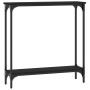 Black engineered wood console table 75x22.5x75 cm by , Side tables - Ref: Foro24-834020, Price: 36,28 €, Discount: %