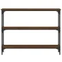 Oak brown engineered wood console table 100x22.5x75 cm by , Side tables - Ref: Foro24-834029, Price: 49,34 €, Discount: %