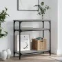 Sonoma gray engineered wood console table 75x29x75 cm by , Side tables - Ref: Foro24-834043, Price: 47,78 €, Discount: %