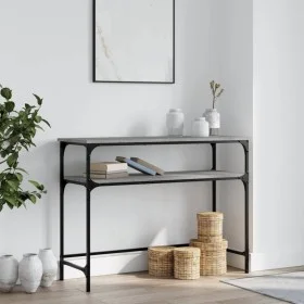 Sonoma gray engineered wood console table 100x35.5x75 cm by , Side tables - Ref: Foro24-834048, Price: 49,39 €, Discount: %