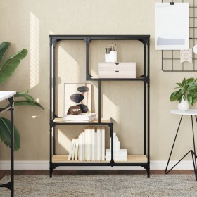 Sonoma oak steel engineered wood shelving 81x36x115 cm by , Bookcases and shelves - Ref: Foro24-835405, Price: 48,71 €, Disco...