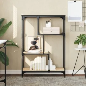 Sonoma oak steel engineered wood shelving 81x36x115 cm by , Bookcases and shelves - Ref: Foro24-835405, Price: 48,27 €, Disco...