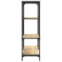 Regal aus Sonoma-Eichenstahl, Holzwerkstoff, 81 x 36 x 115 cm von , Bücherregale und Regale - Ref: Foro24-835405, Preis: 48,7...