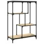 Estantería madera de ingeniería acero roble Sonoma 81x36x115 cm de , Librerías y estanterías - Ref: Foro24-835405, Precio: 48...