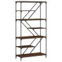 Regal aus Holzwerkstoff, Stahl, braune Eiche, 91 x 36 x 176 cm von , Bücherregale und Regale - Ref: Foro24-835418, Preis: 68,...
