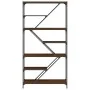 Engineered wood shelving steel brown oak 91x36x176 cm by , Bookcases and shelves - Ref: Foro24-835418, Price: 68,35 €, Discou...