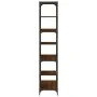 Engineered wood shelving steel brown oak 91x36x176 cm by , Bookcases and shelves - Ref: Foro24-835418, Price: 68,35 €, Discou...