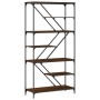 Regal aus Holzwerkstoff, Stahl, braune Eiche, 91 x 36 x 176 cm von , Bücherregale und Regale - Ref: Foro24-835418, Preis: 68,...