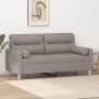2-seater sofa with taupe gray fabric cushions 140 cm by , Sofas - Ref: Foro24-3200828, Price: 224,75 €, Discount: %