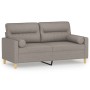 2-seater sofa with taupe gray fabric cushions 140 cm by , Sofas - Ref: Foro24-3200828, Price: 224,75 €, Discount: %