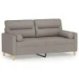 2-seater sofa with taupe gray fabric cushions 140 cm by , Sofas - Ref: Foro24-3200828, Price: 220,80 €, Discount: %
