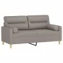 2-seater sofa with taupe gray fabric cushions 140 cm by , Sofas - Ref: Foro24-3200828, Price: 220,80 €, Discount: %