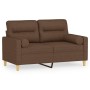 2-seater sofa with brown fabric cushions 120 cm by , Sofas - Ref: Foro24-3200816, Price: 213,50 €, Discount: %