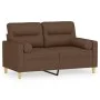 2-seater sofa with brown fabric cushions 120 cm by , Sofas - Ref: Foro24-3200816, Price: 210,21 €, Discount: %