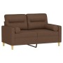 2-seater sofa with brown fabric cushions 120 cm by , Sofas - Ref: Foro24-3200816, Price: 213,50 €, Discount: %