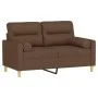 2-seater sofa with brown fabric cushions 120 cm by , Sofas - Ref: Foro24-3200816, Price: 210,21 €, Discount: %