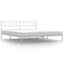 Metal bed frame with white headboard 183x213 cm by , Beds and slatted bases - Ref: Foro24-355321, Price: 109,07 €, Discount: %