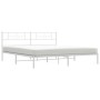 Metallbettgestell mit weißem Kopfteil 183x213 cm von , Betten und Lattenroste - Ref: Foro24-355321, Preis: 110,64 €, Rabatt: %