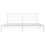 Metallbettgestell mit weißem Kopfteil 183x213 cm von , Betten und Lattenroste - Ref: Foro24-355321, Preis: 110,64 €, Rabatt: %