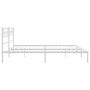 Metallbettgestell mit weißem Kopfteil 183x213 cm von , Betten und Lattenroste - Ref: Foro24-355321, Preis: 110,64 €, Rabatt: %