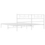 Metallbettgestell mit weißem Kopfteil 183x213 cm von , Betten und Lattenroste - Ref: Foro24-355321, Preis: 110,64 €, Rabatt: %